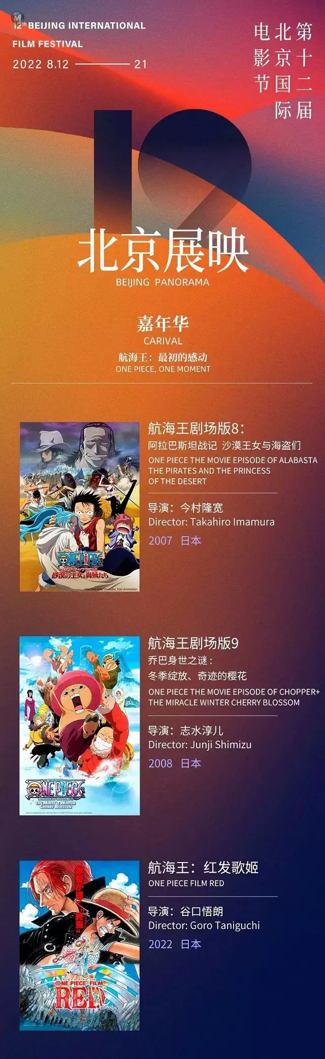 「航海王：红发歌姬」亮相北京国际电影节