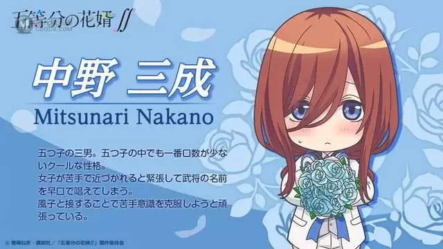 「五等分的花嫁」官推更名为「五等分の花婿∬」