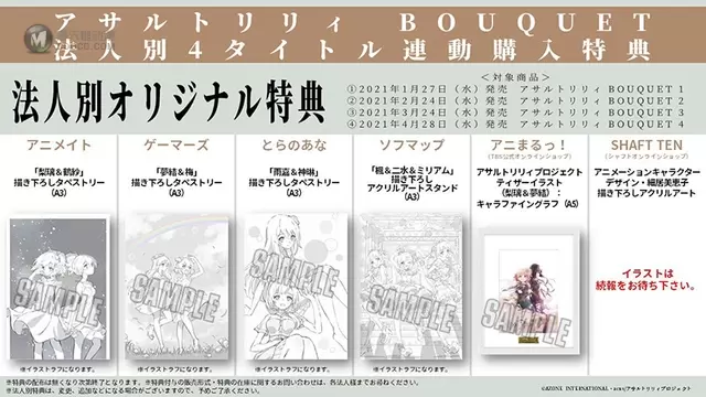 TV动画「突击莉莉 BOUQUET」BD全4卷购入特典样式公布