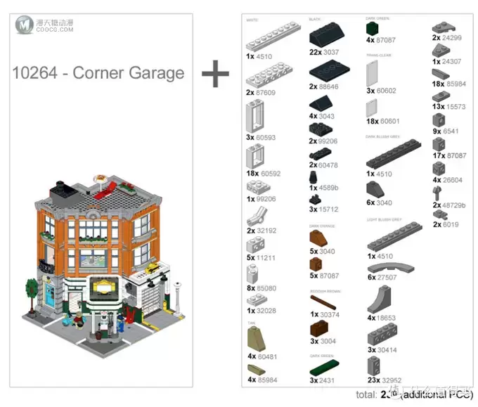 MOC 篇十七：Brick Ative-Octan Office (10264 Corner Garage)