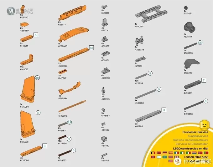 橙色老爷车 Lego2019科技组42093B模式拼装体验