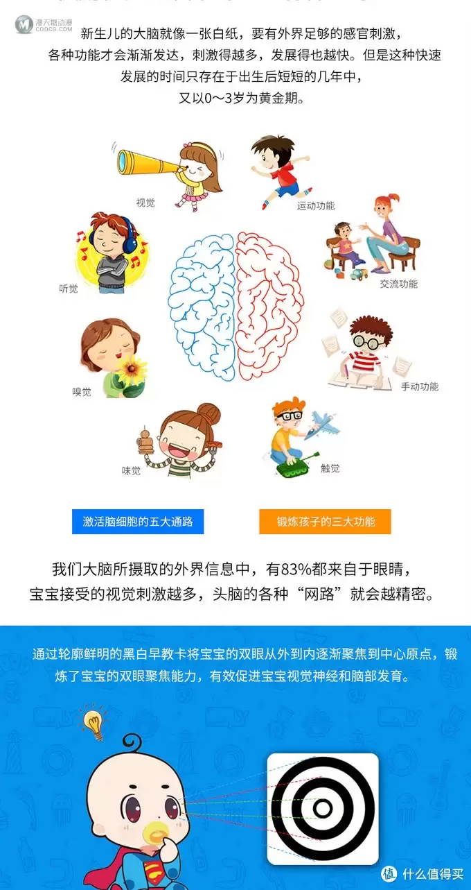 开发0岁宝宝大脑认知和观察力 - LANCI 熊猫量子 婴儿早教卡