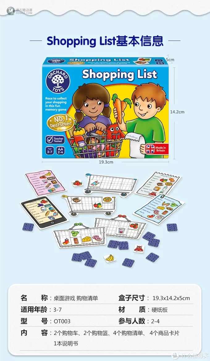 风靡欧洲、英国大热的Orchard Toys精选桌游！Shopping list 玩出宝宝语言能力、观察力、思维力