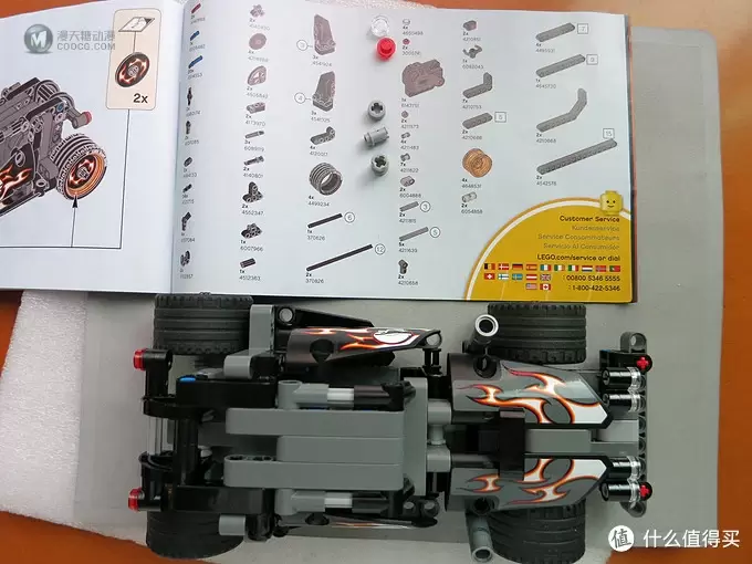 LEGO 科技系列入门款42046狂野赛车与细节品鉴