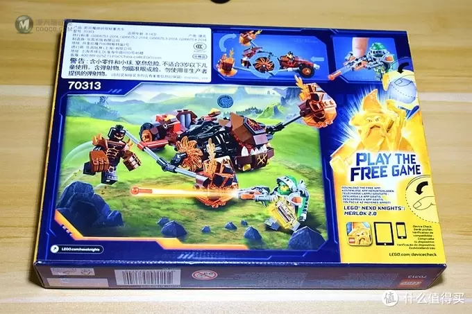 LEGO 乐高 Nexo Knights 篇二：70313 岩炎魔帅的双槌重击车 开箱