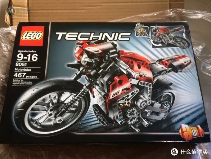 LEGO 乐高 8051 科技摩托 开箱 评测