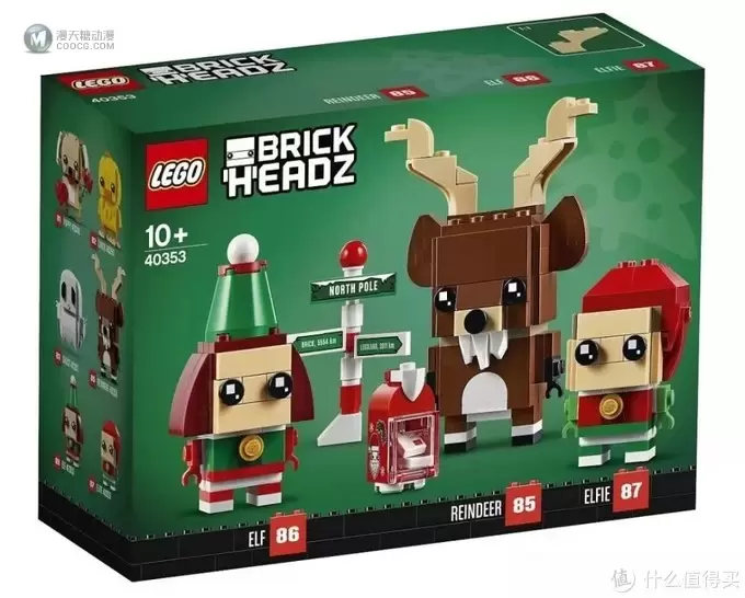 史上第一套三人装方头仔出现——Brickheadz 40353 Reindeer, Elf and Elfie