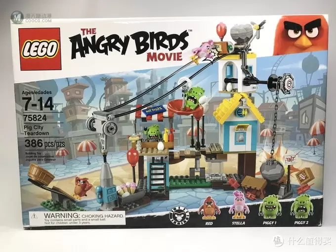 LEGO拼拼乐 篇二百九十三：乐高 Angry Birds 愤怒的小鸟系列 75824 捣毁猪猪城堡