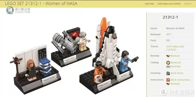 航天题材好收藏：LEGO 乐高 21312 NASA 女科学家们