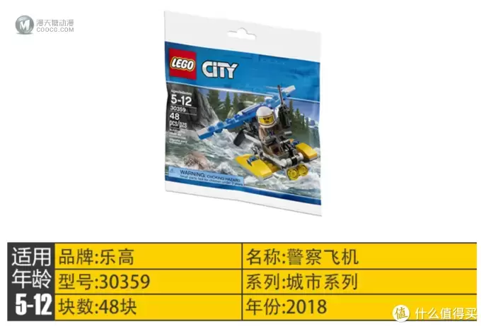 #全民分享季#三五十元也能玩乐高—LEGO 乐高 30359 警务飞机 拼砌包 开箱