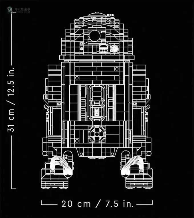 乐高正式发布卢卡斯影业50周年纪念款75308 R2-D2机器人