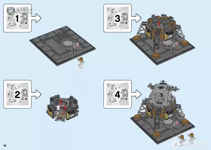 LEGO 乐高 篇一：LEGO/乐高 NASA 阿波罗11号月球着陆器：这是我个人的一小步，