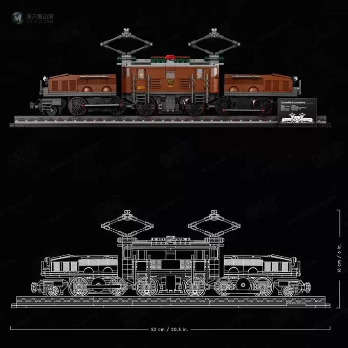 乐高正式发布全新CREATOR EXPERT套装10277鳄鱼火车头