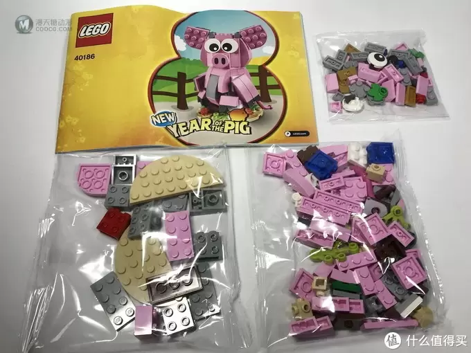 LEGO 乐高 拼拼乐 篇208： 可爱的粉红猪 40186 乐高猪年春节礼