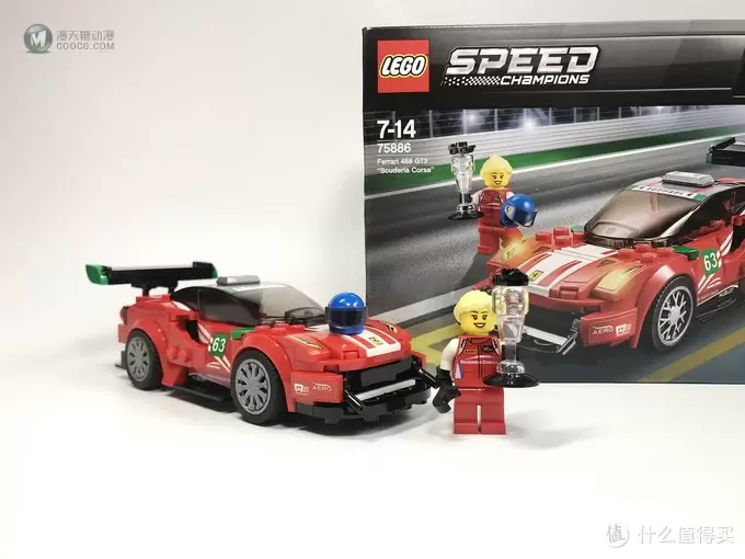 百元名车：LEGO 乐高 赛车系列 75886 法拉利488GT3 Scuderia Corsa车队