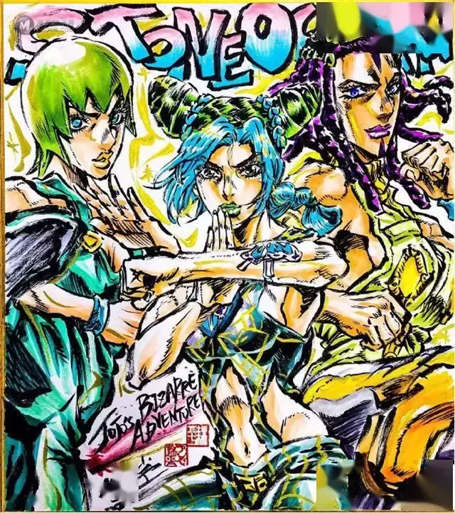 「JOJO的奇妙冒险」公布系列作画监督绘制的「石之海」开播贺图