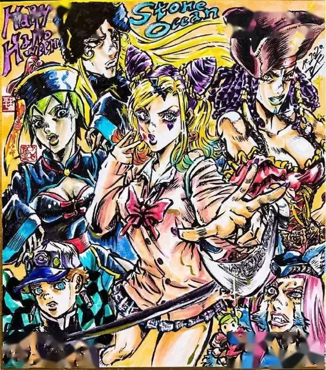 「JOJO的奇妙冒险」公布系列作画监督绘制的「石之海」开播贺图