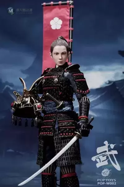 W002 女将系列 第二弹 蝴蝶盔女武士 A款黑甲普通版