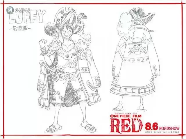 剧场版动画「ONE PIECE FILM RED」各角色战斗服设计图公开