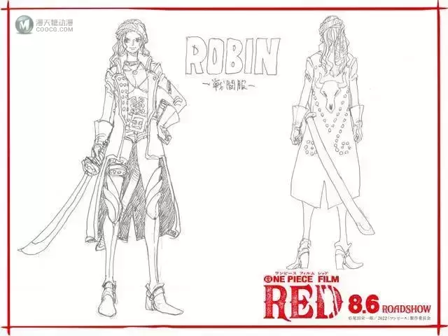 剧场版动画「ONE PIECE FILM RED」各角色战斗服设计图公开