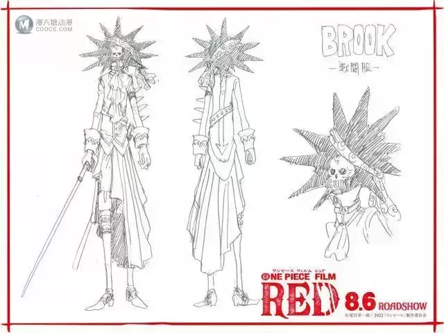 剧场版动画「ONE PIECE FILM RED」各角色战斗服设计图公开