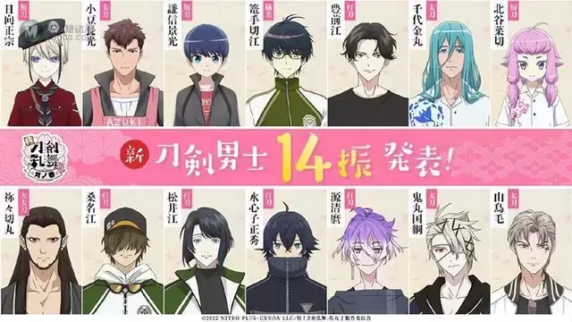 特「刀剑乱舞-花丸-」追加十四位新角色